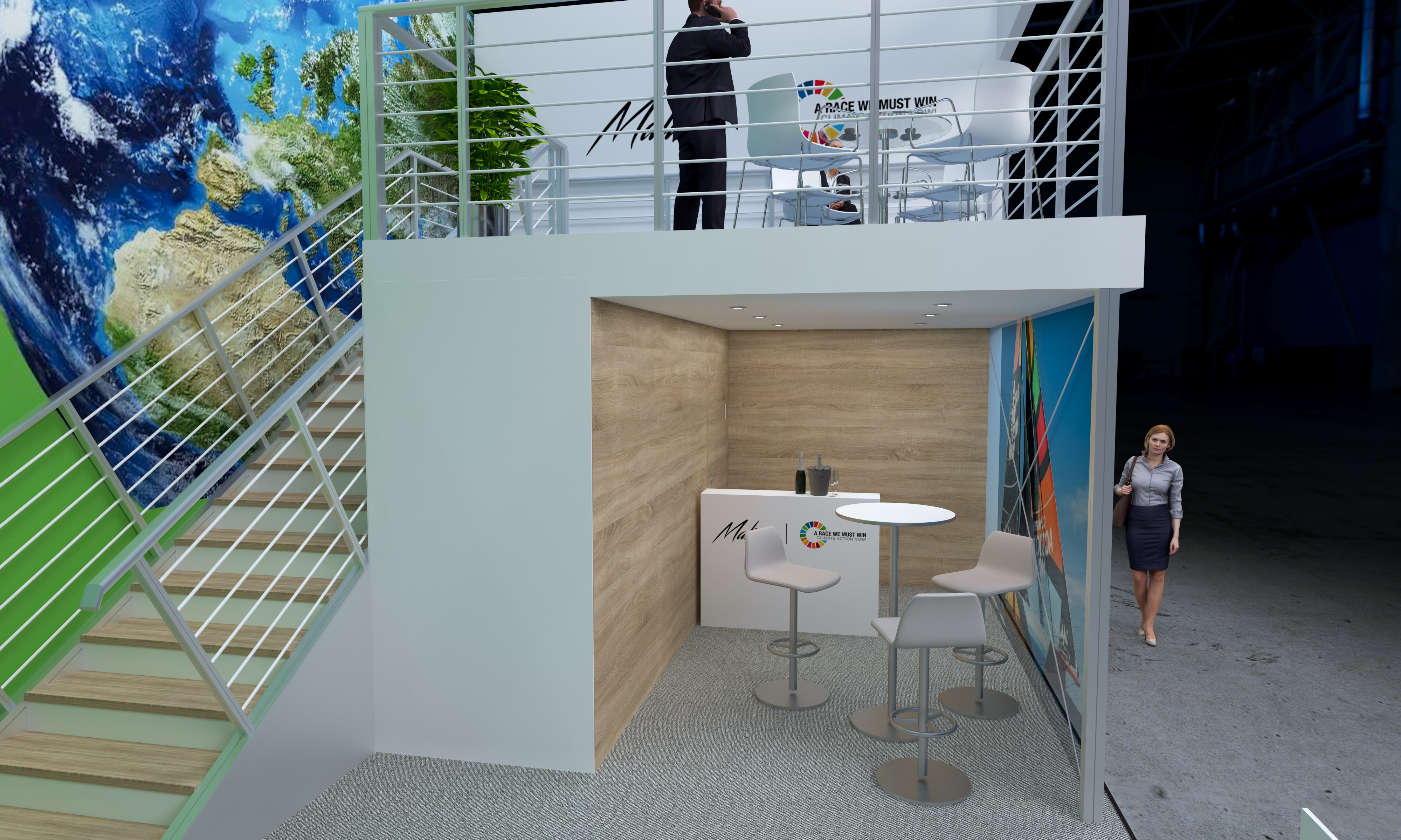 Innenansicht der unteren Gesprächszone