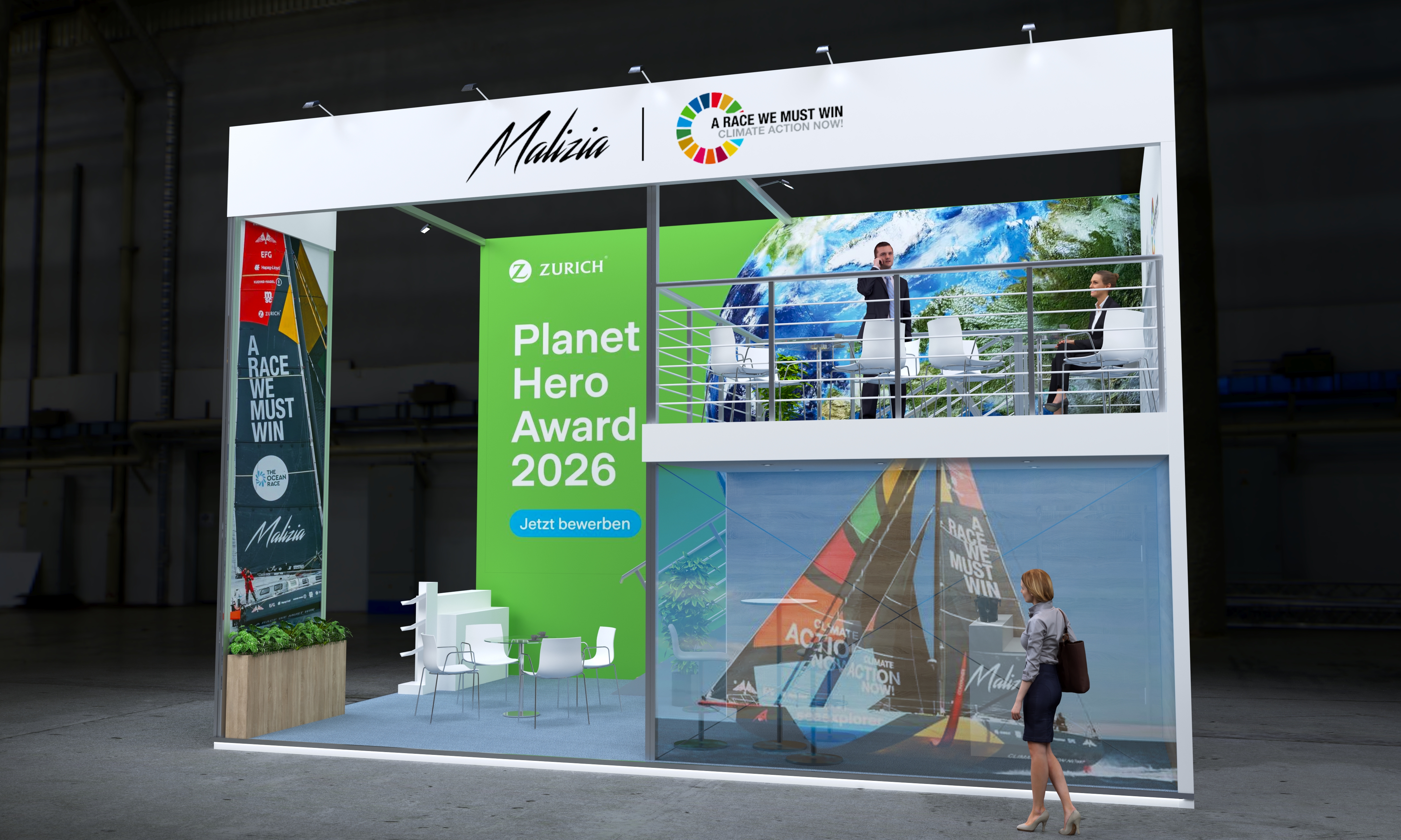 Eckstand-Variante in Perspektivansicht