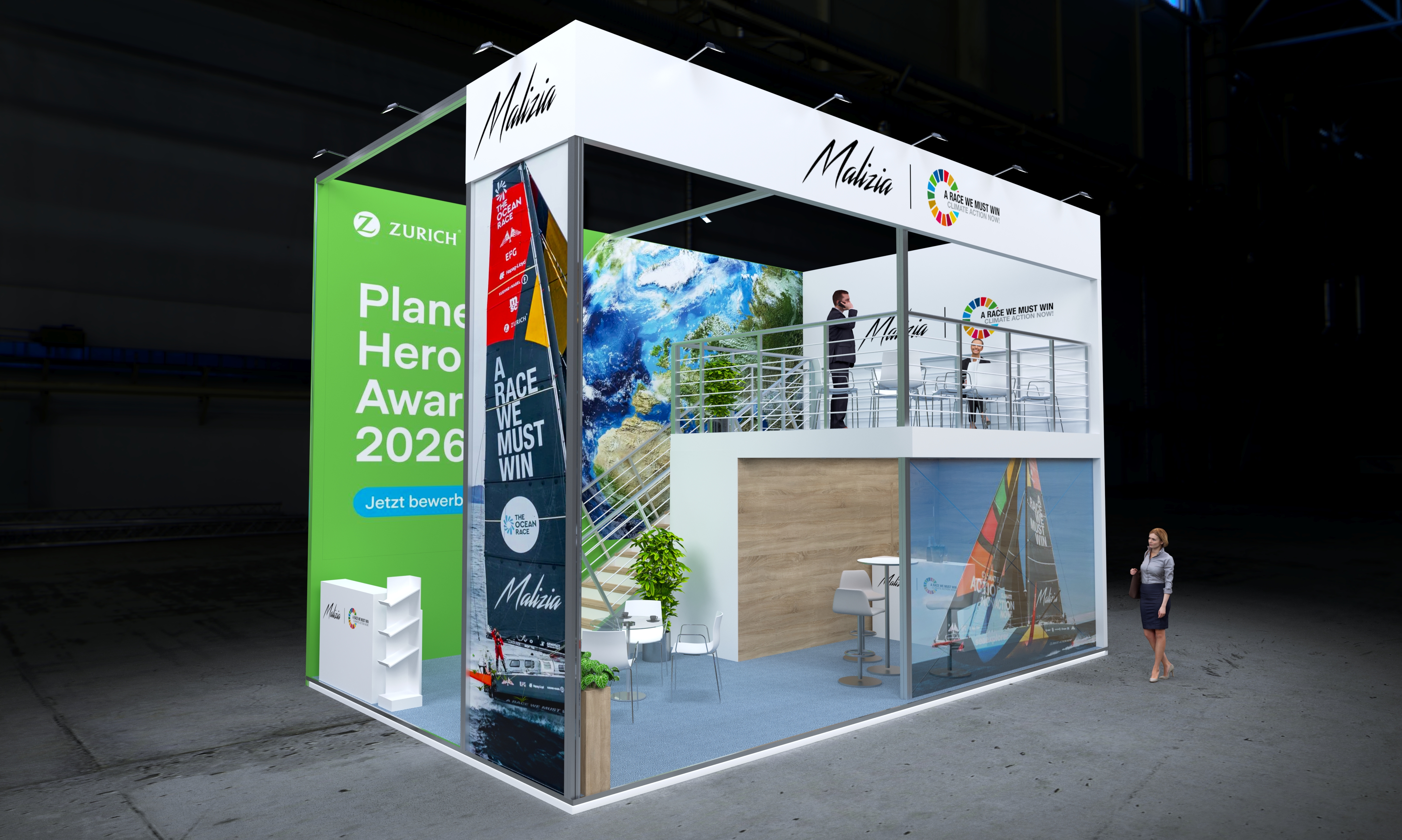 Frontansicht der Eckstand-Variante